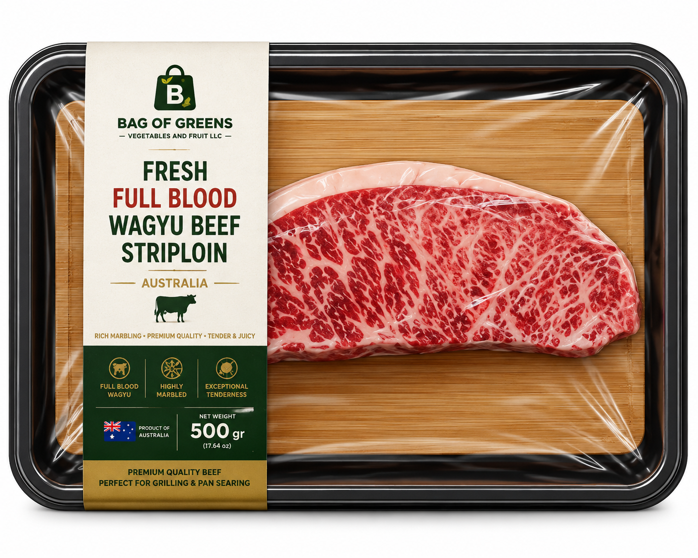 Fresh Full Blood Wagyu Beef Striploin Australia