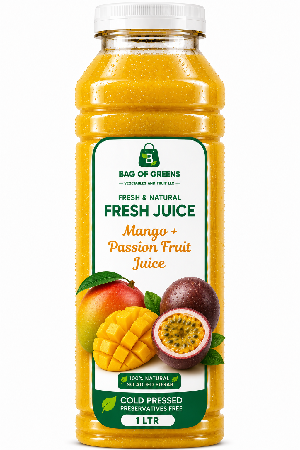 Fresh Mango, Passion Juice