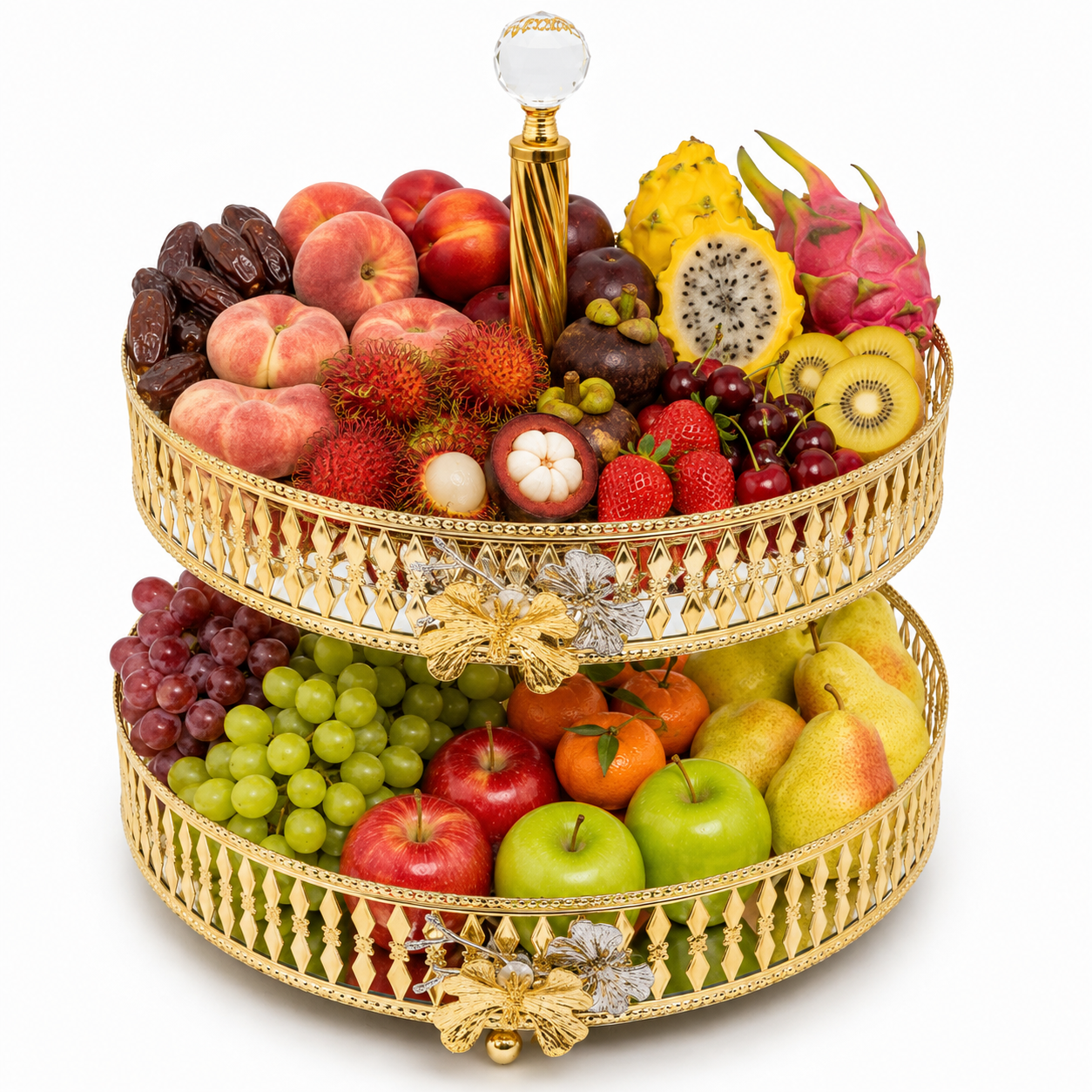 Royal Gold Deluxe Fruit Display Stand