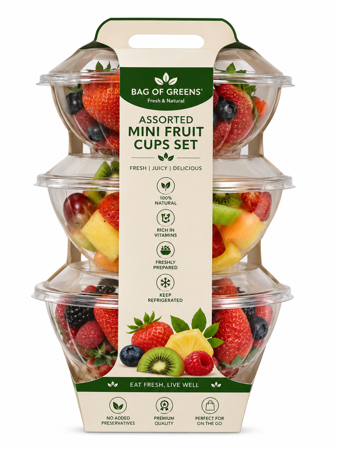 Assorted Mini Fruit Cups Set