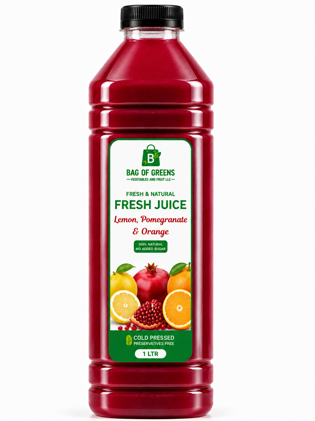 Lemon, pomegranate and orange