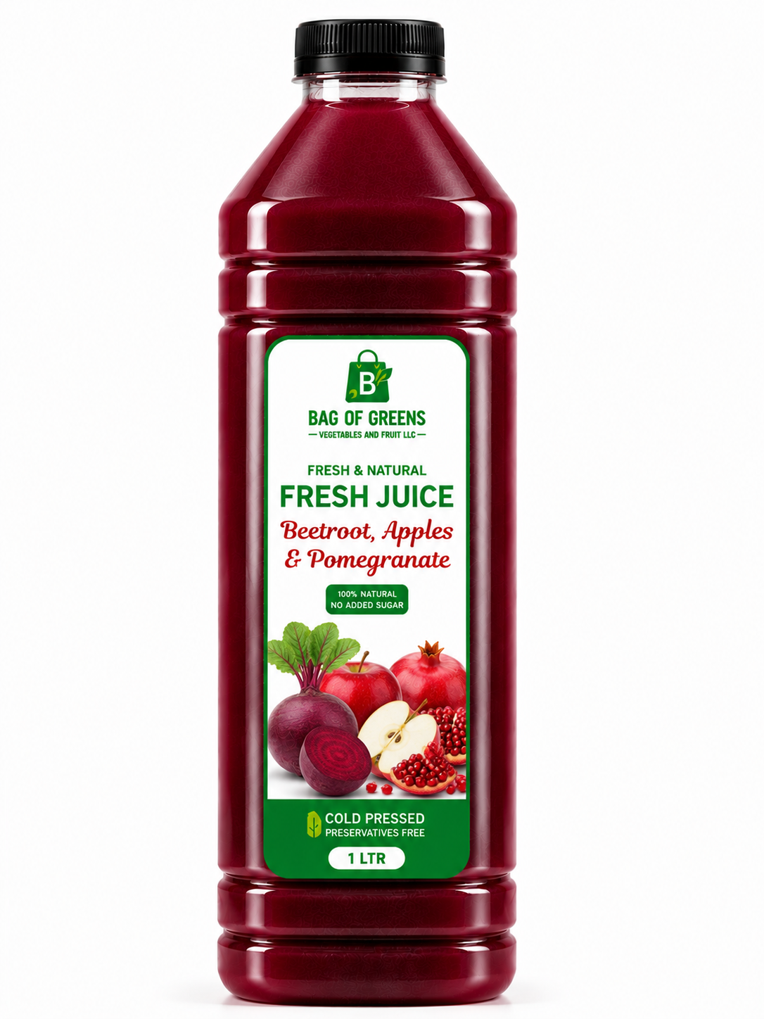 Beetroot, apples, and pomegranate