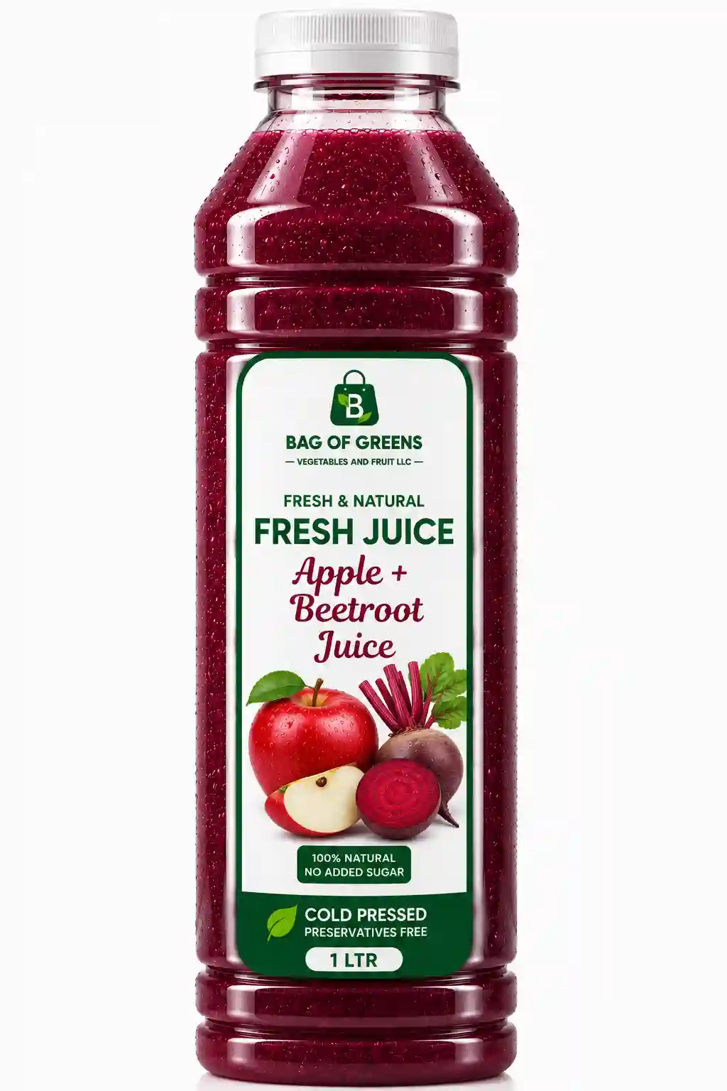 Fresh Apple, Beetroot Juice