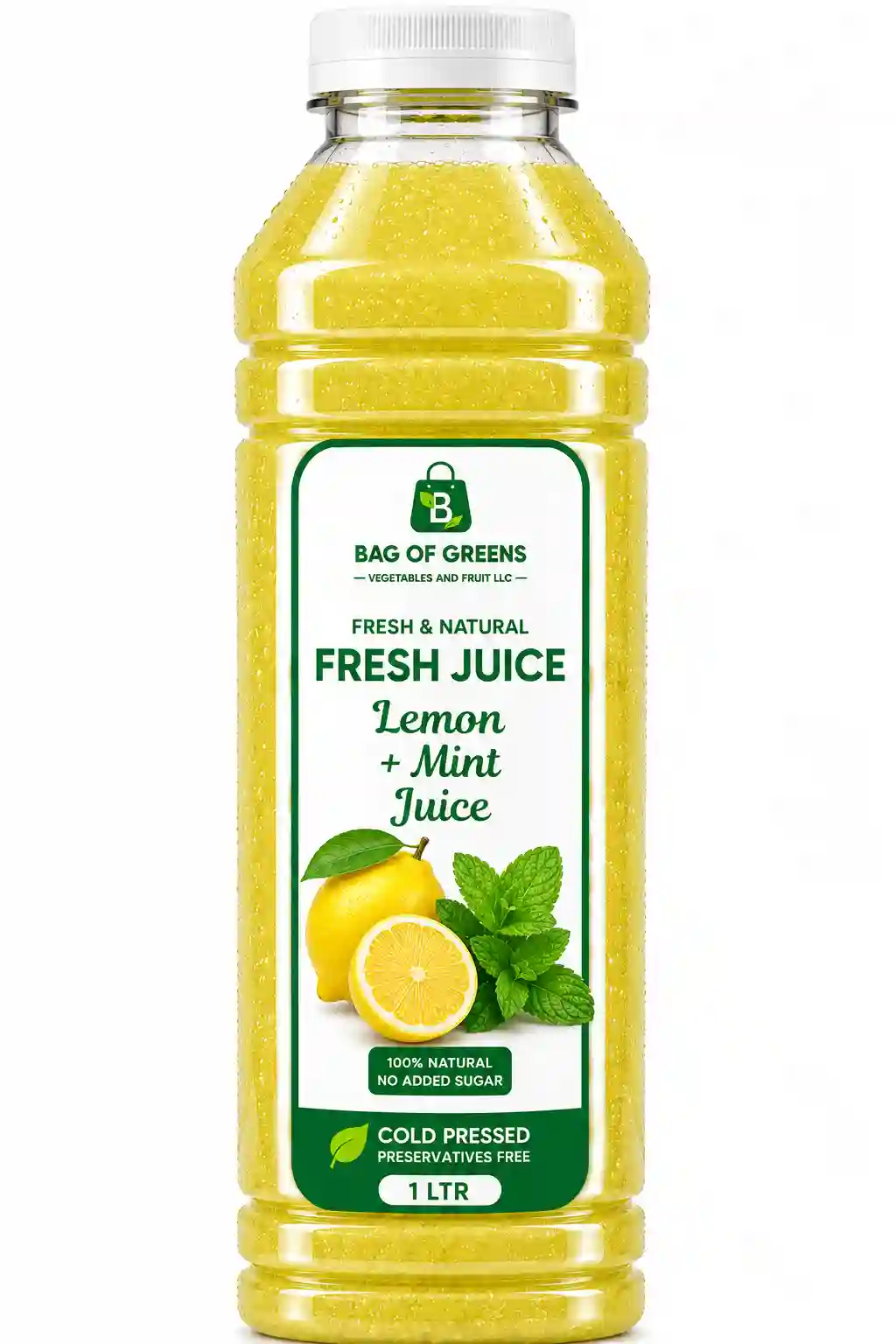 Fresh Lemon, Mint Juice
