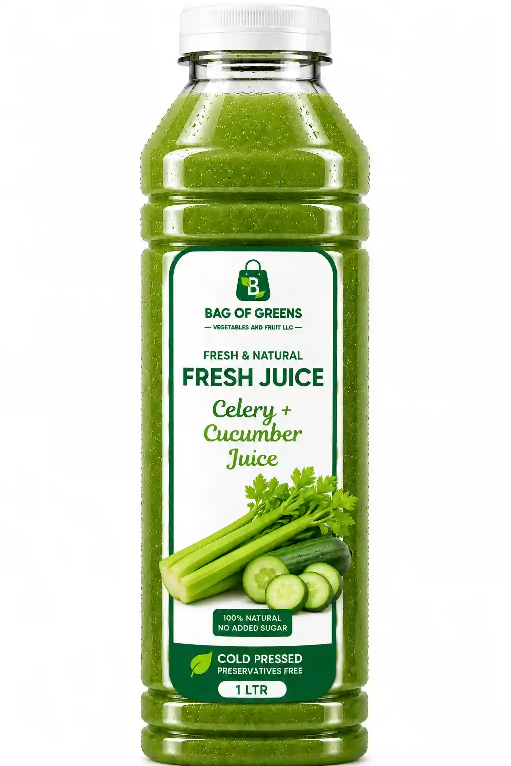Fresh Celery, Cucumber Juice