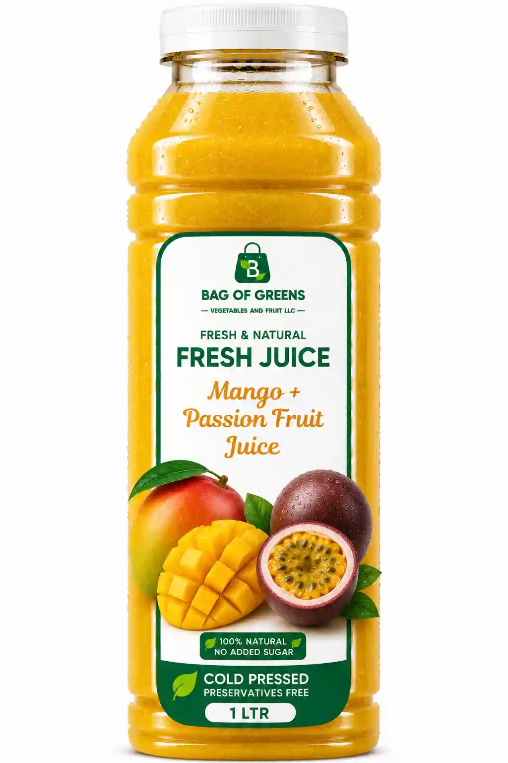 Fresh Mango, Passion Juice