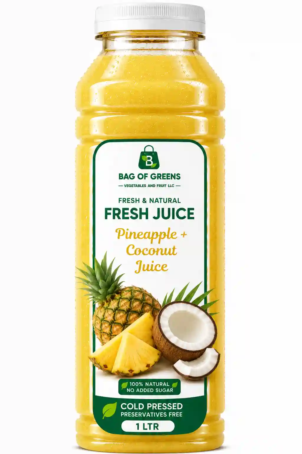 Fresh Pineapple, Coconut juice
