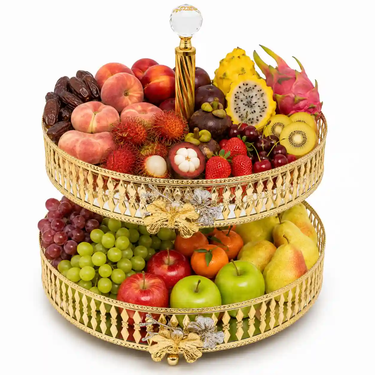 Royal Gold Deluxe Fruit Display Stand - Bag of Green