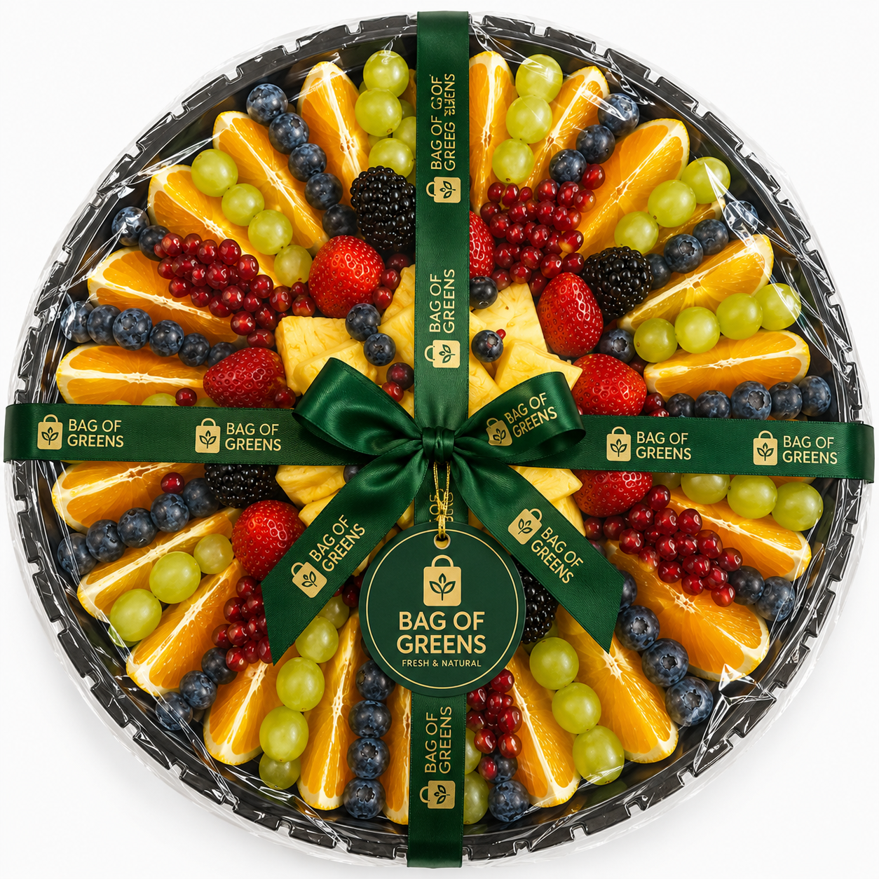 Orange & Grapes Round Platter