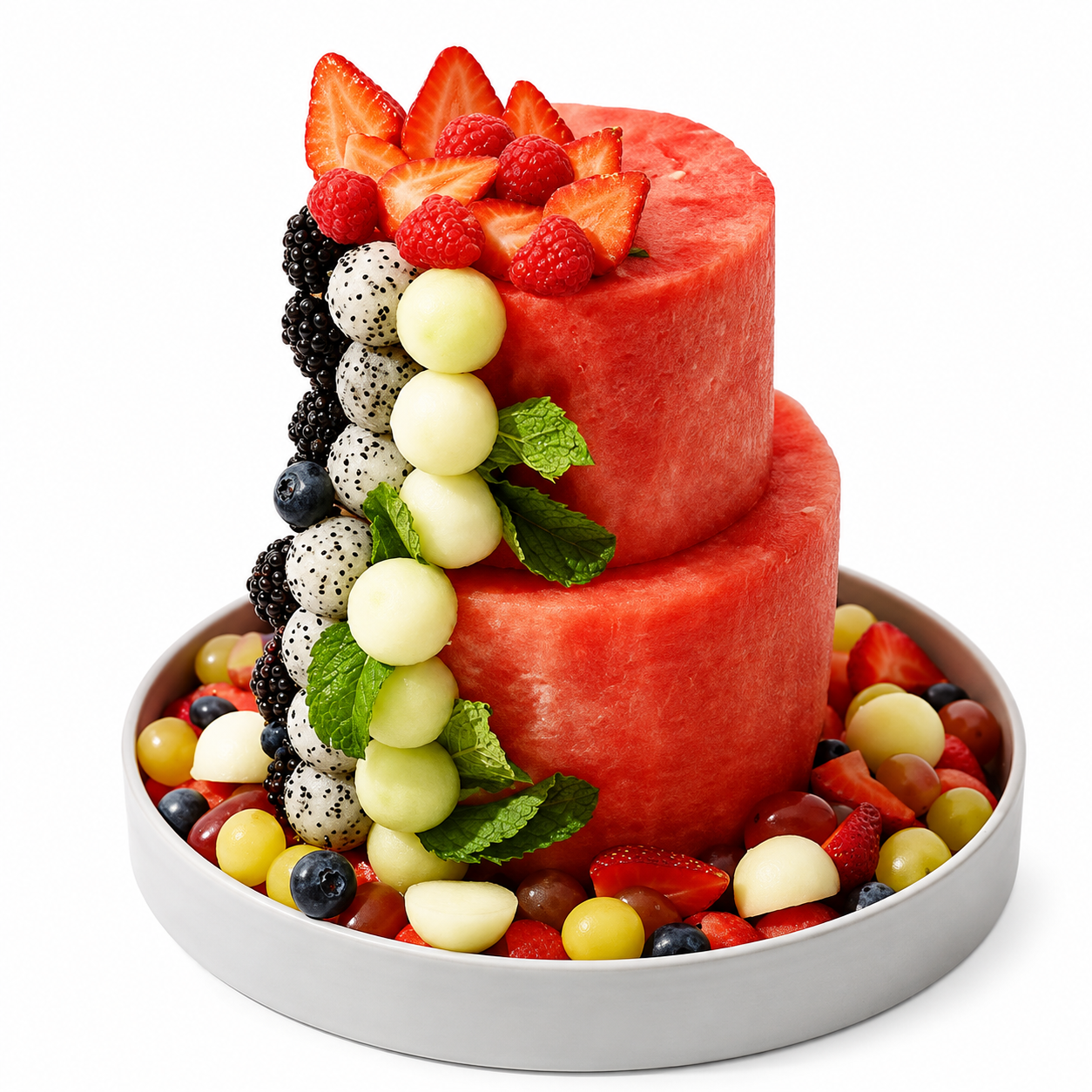 Exotic 2 Layer Melon Fruit Cake