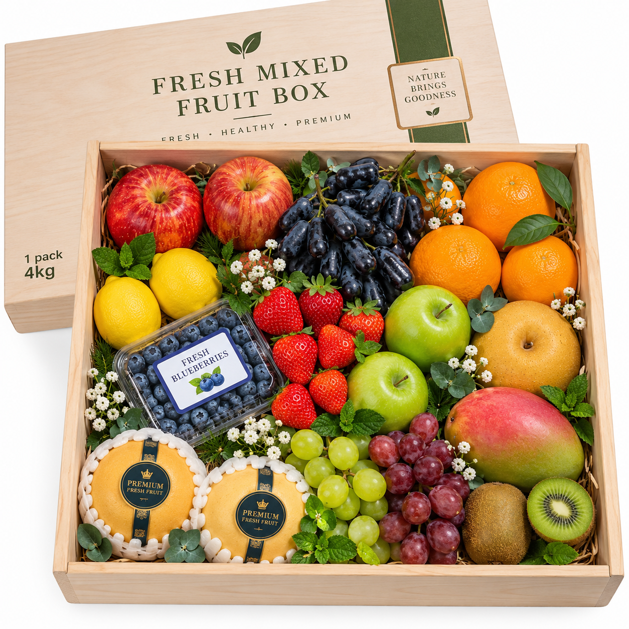 Fresh Mixed Fruit Box - Bag of Green