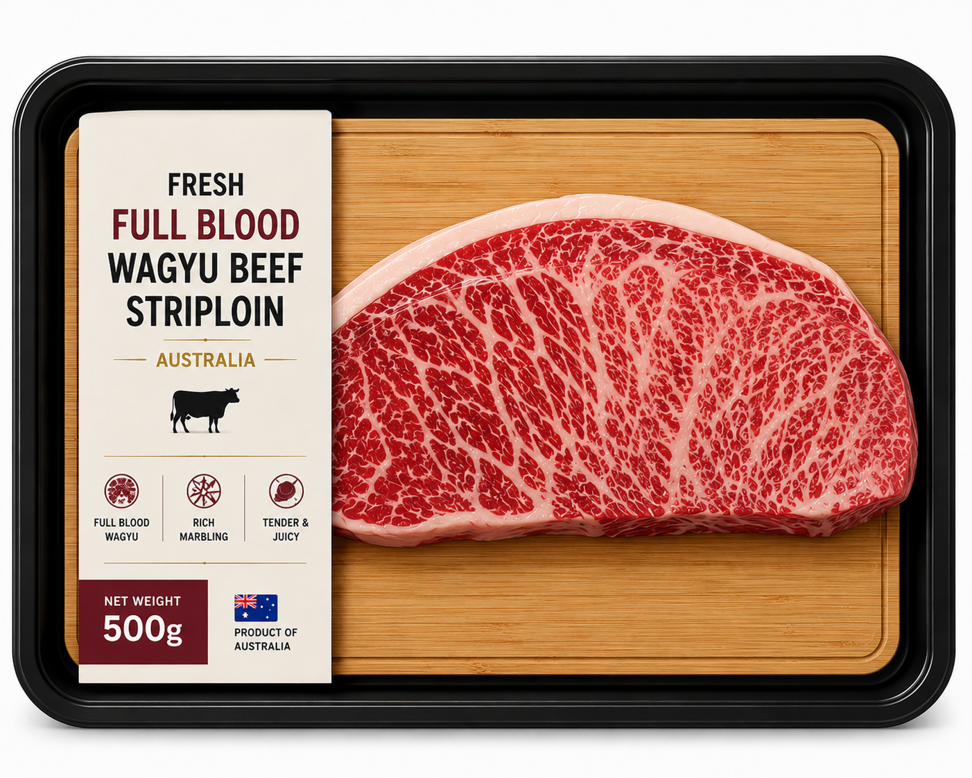 Fresh Full Blood Wagyu Beef Striploin Australia