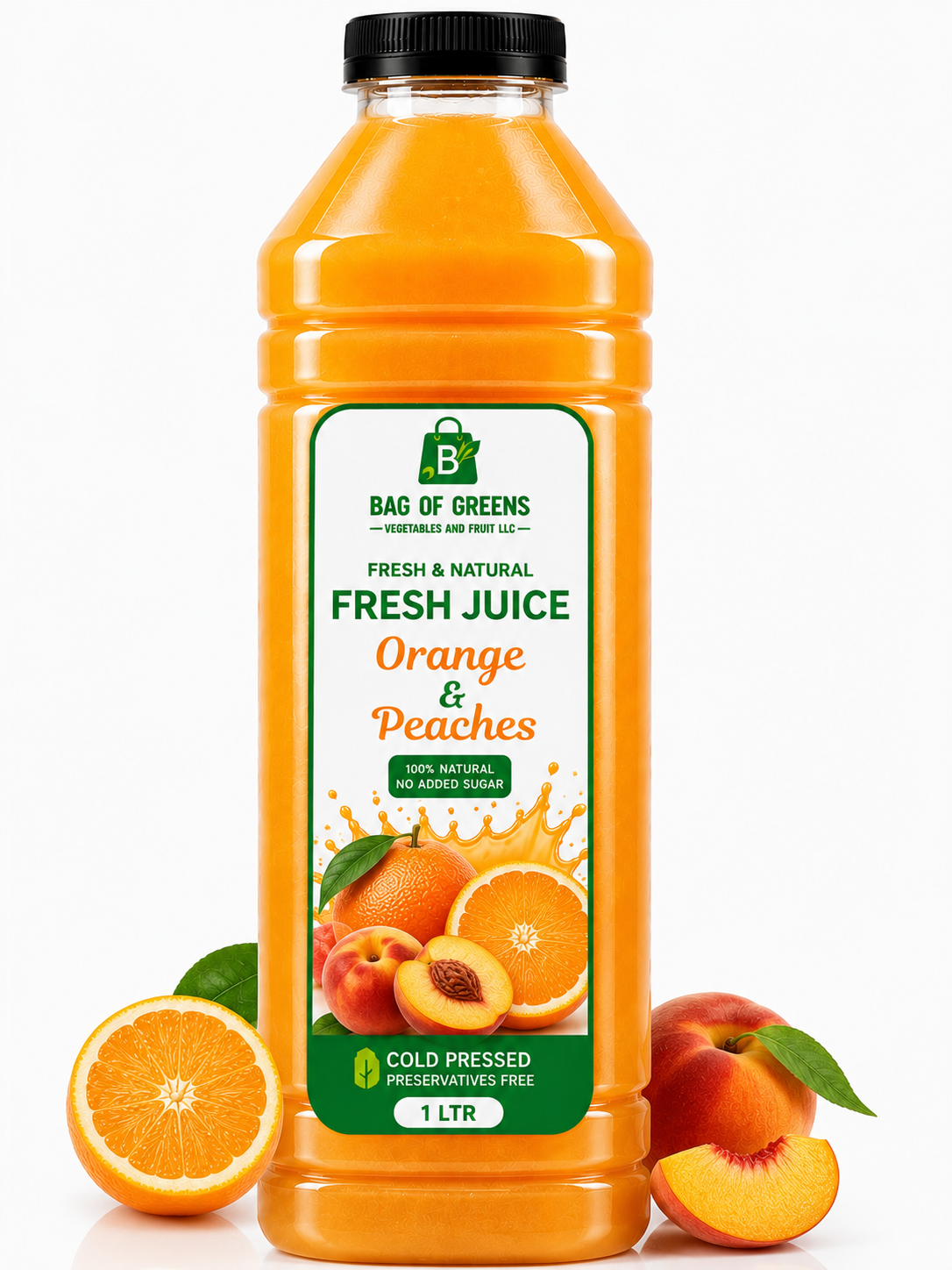 Orange and Peaches Fresh Juice