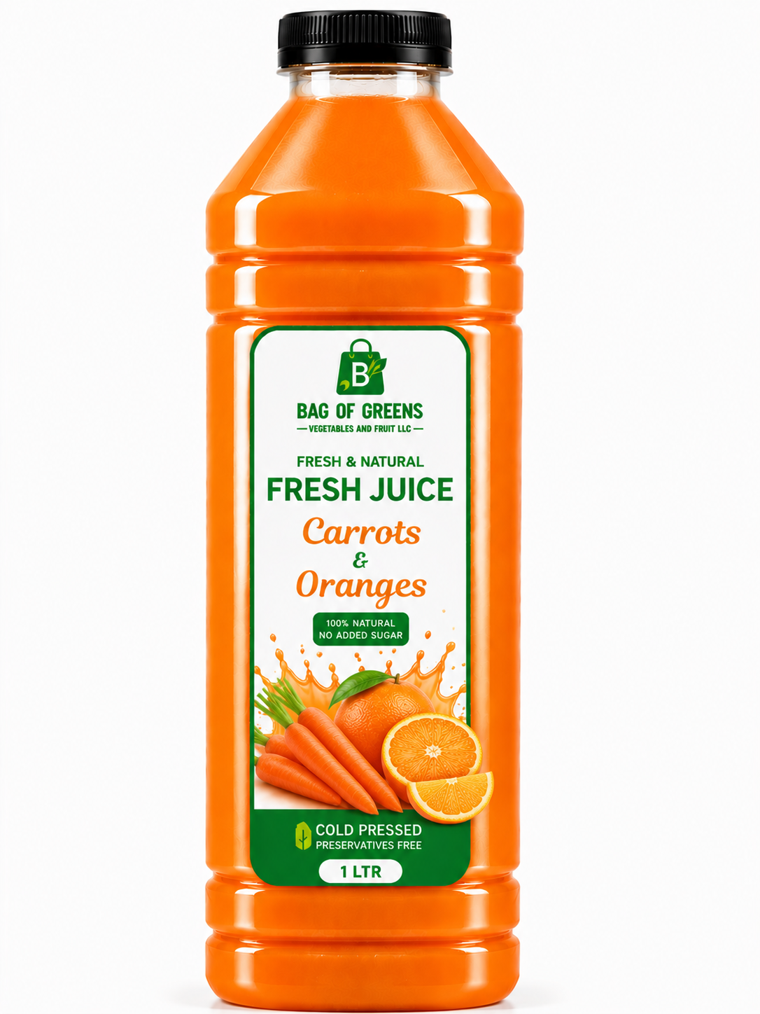Fresh Juice Carrots and oranges
