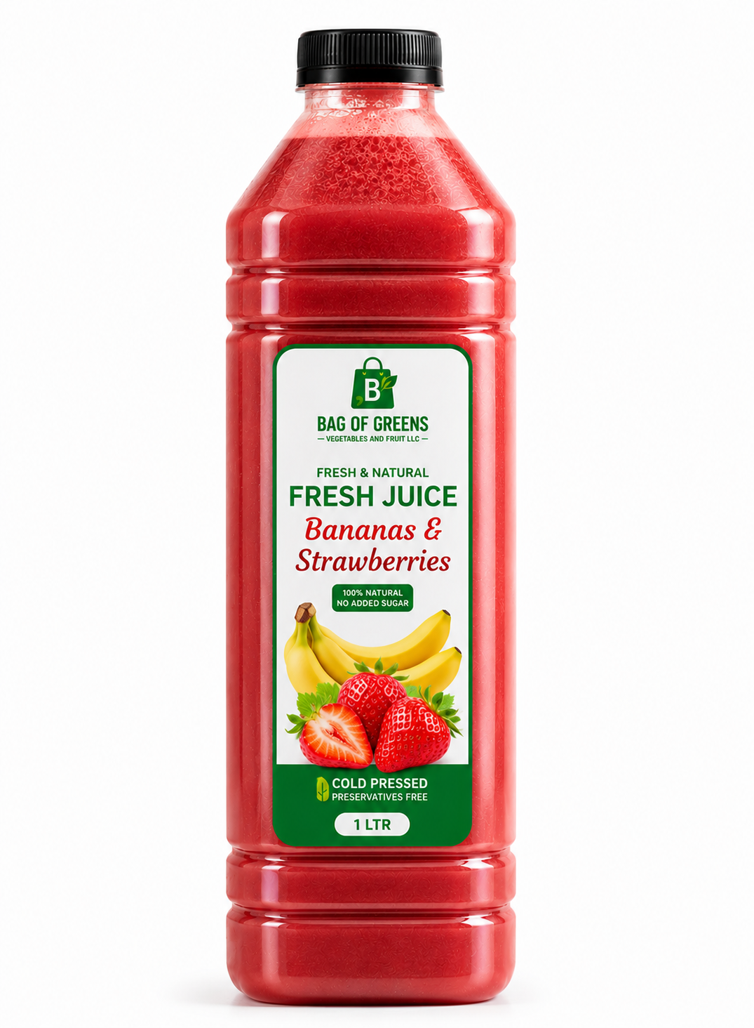 Fresh Juice Bananas and strawberries