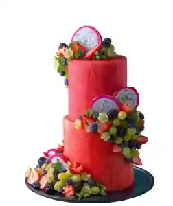Elegant Three-Tier Watermelon Fruit Display