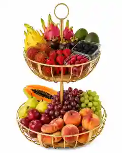 Luxury Gold Tower Fruit Basket – Premium Fresh Fruit Collection