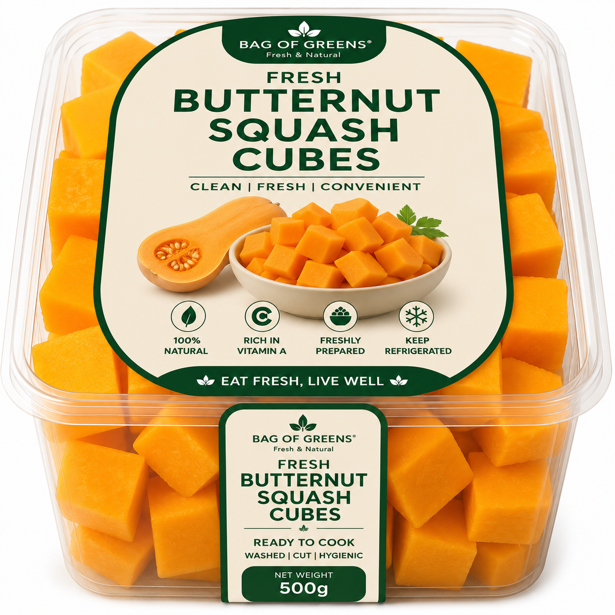 Butternut squash cubes