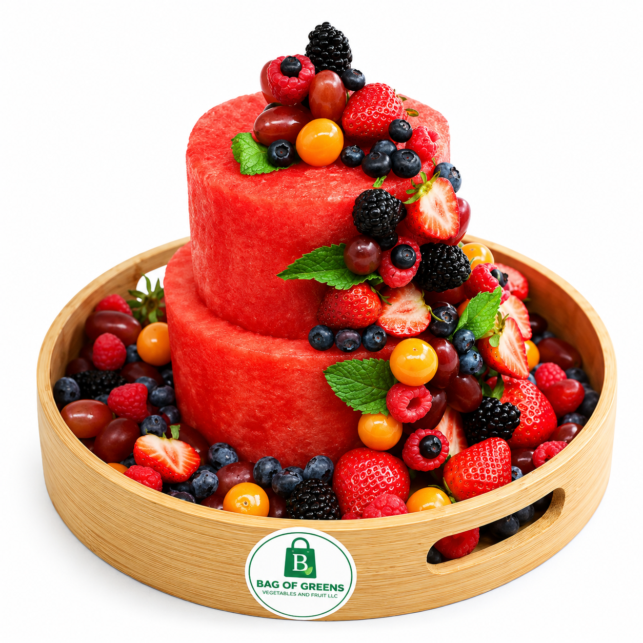 Premium 2 Tier Seedless Melon Cake - 33cm