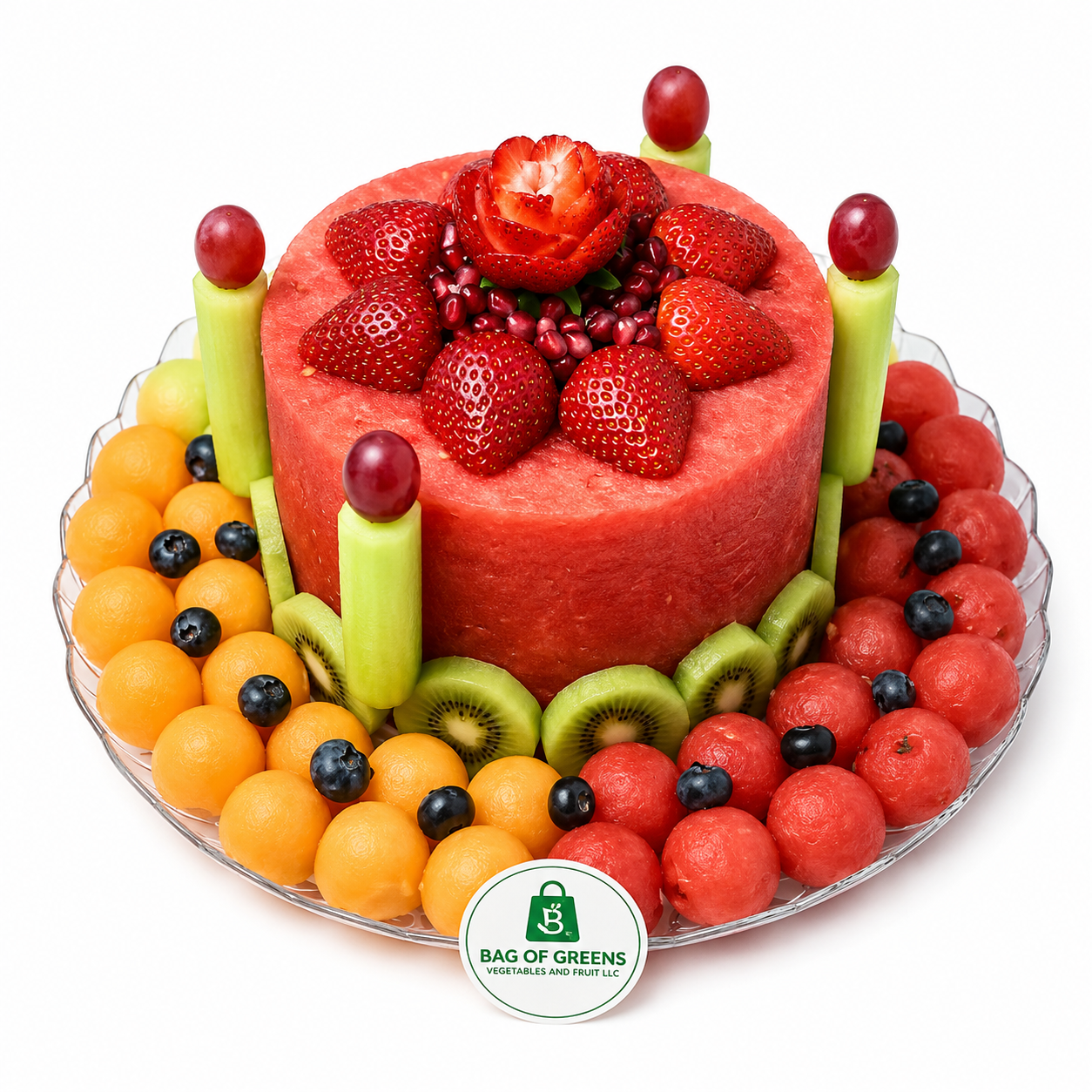 Birthday Melon Cake Single Tier - 30cm