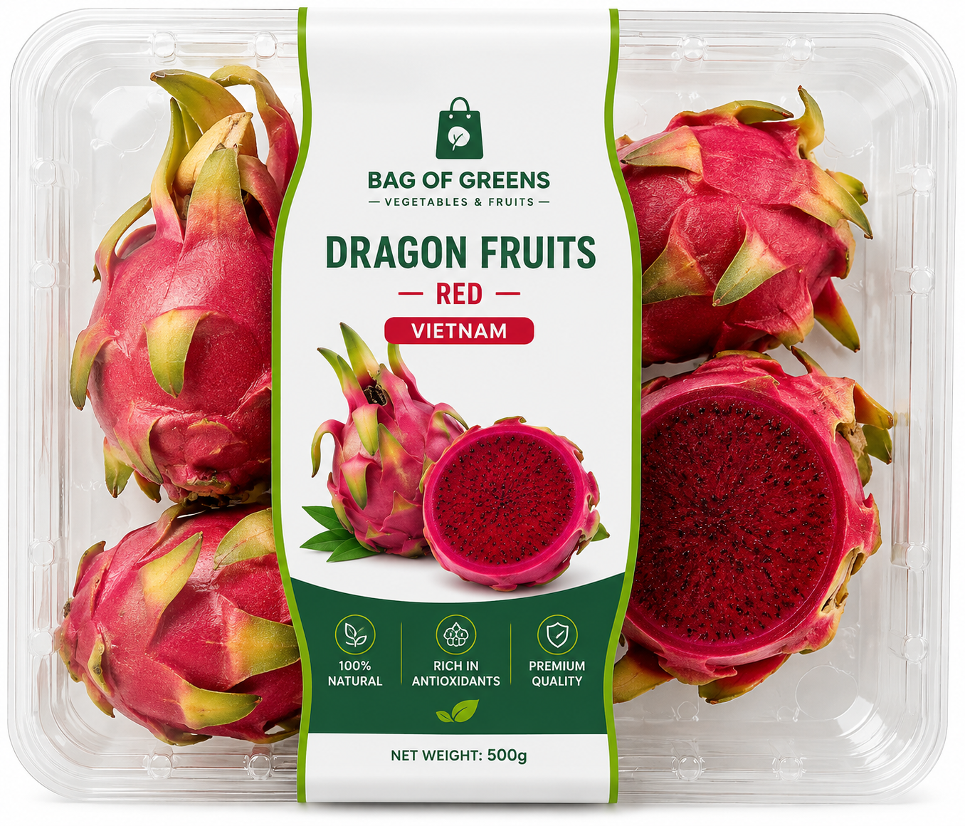 Dragon Fruits Red Vietnam