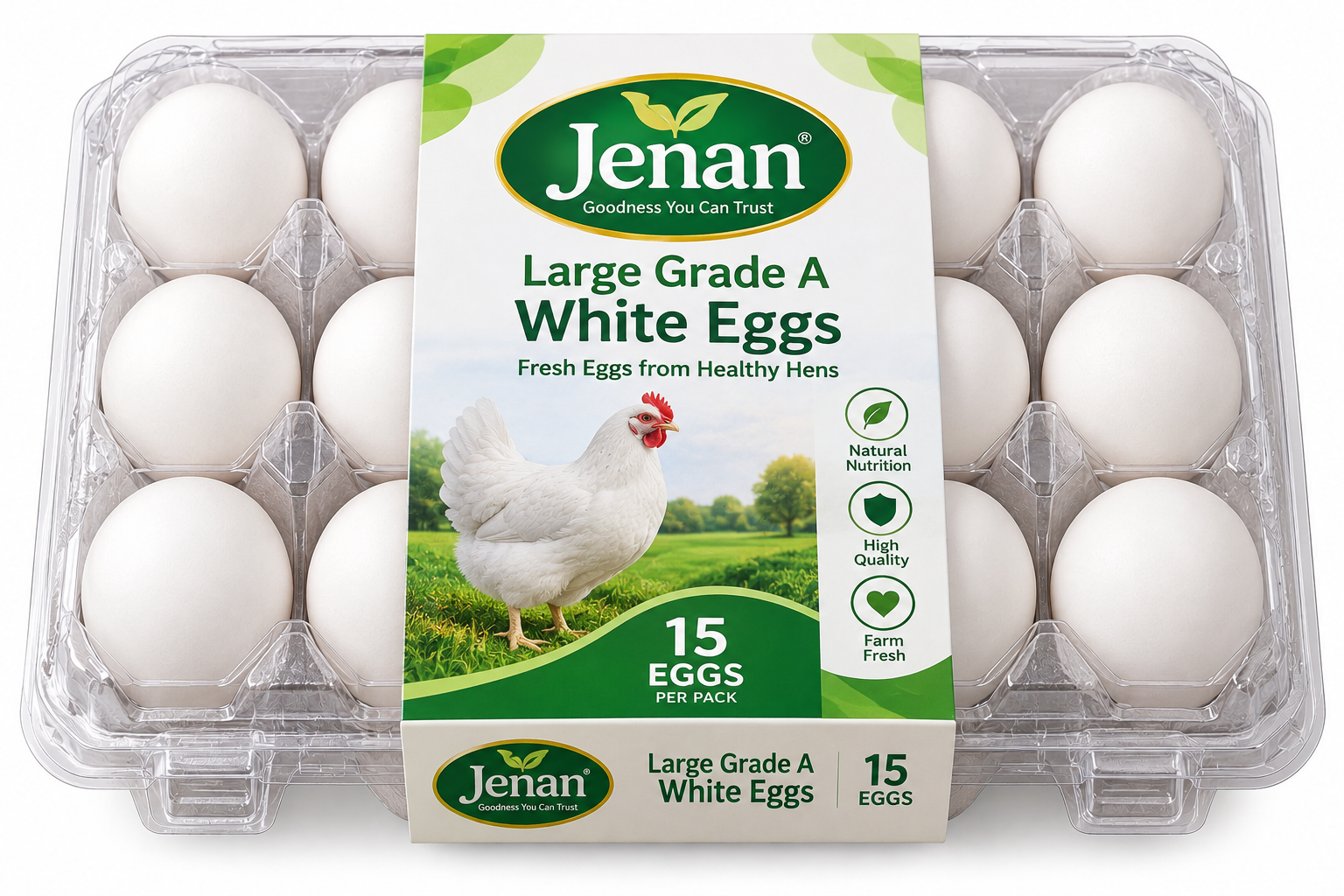 Jenan Large Grade A White Eggs